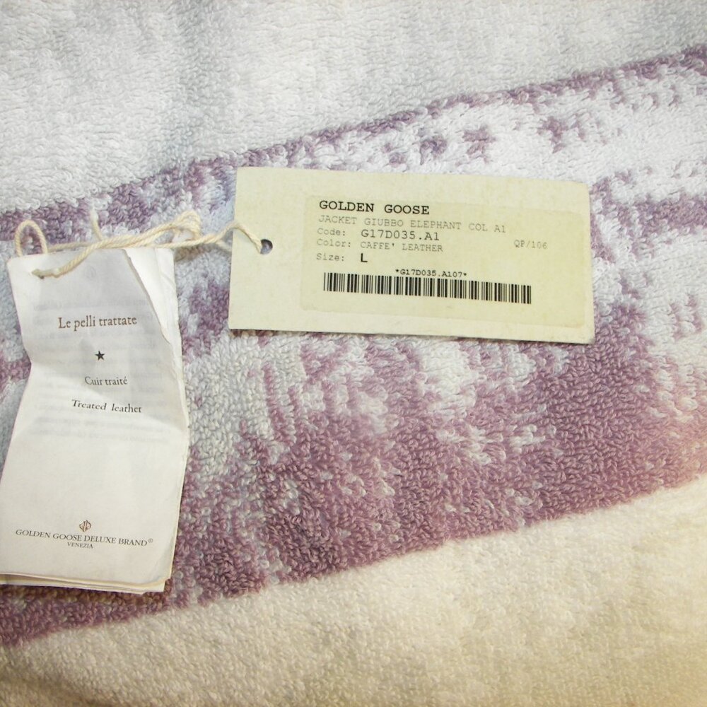 Vintage Golden Goose Giusso distressed caffe leather bomber jacket with tags - Picture 11 of 16